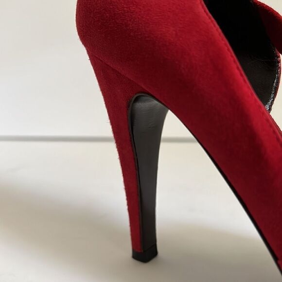 ‎Giovanni Monte Red Suede Heels Size 38.5 - Picture 7 of 13